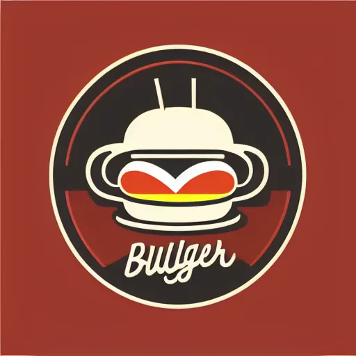 Image similar to high quality and iconic vector logo for a burger restaurant