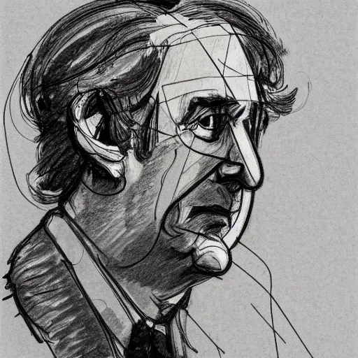 Prompt: a realistic yet scraggly portrait sketch of the side profile of a stern and sophisticated ray davies, trending on artstation, intricate details, in the style of frank auerbach, in the style of sergio aragones, in the style of martin ansin, in the style of david aja, in the style of mattias adolfsson