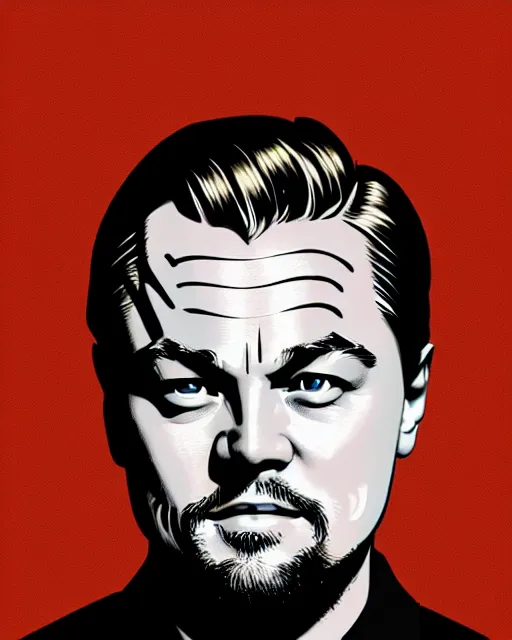 Image similar to painting portrait of leonardo dicaprio as a carp fish, cartoon, warm lighting, leonardo dicaprio has a carp fish body. leonardo dicaprio's face on a carp fish's body movie poster, illustration by bartek fedyczak, erak note, tooth wu, neil richards, kan liu, siwoo kim, jisu choe, trending on art station