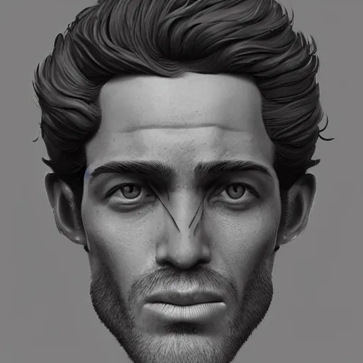 Image similar to man by alex flores, highly detailed art, trending on artstation