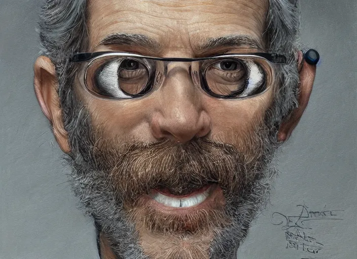 Image similar to a highly detailed nerdy portrait of a dentist, james gurney, james jean