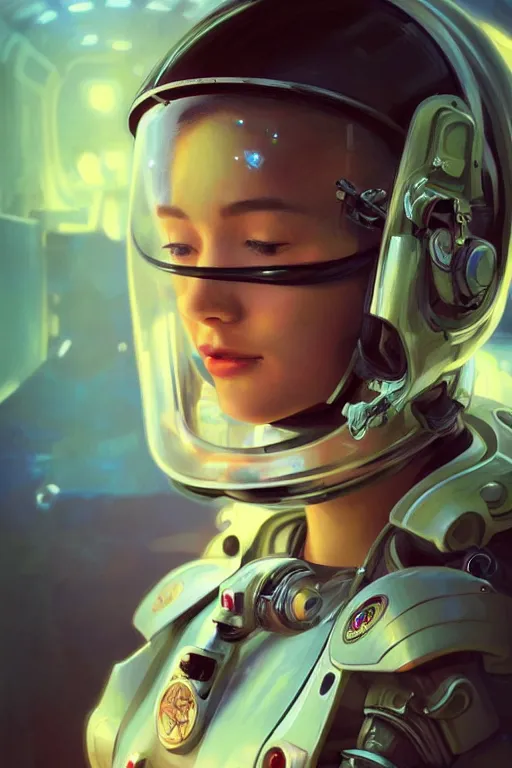 Image similar to portrait futuristic beautiful South american Airforce armored pilot Girl, at inside of future fighter aircraft, ssci-fi, fantasy, intricate, very very beautiful, elegant, human anatomy, neon light, highly detailed, digital painting, artstation, concept art, soft light, smooth, sharp focus, illustration, art by tian zi and WLOP and alphonse mucha