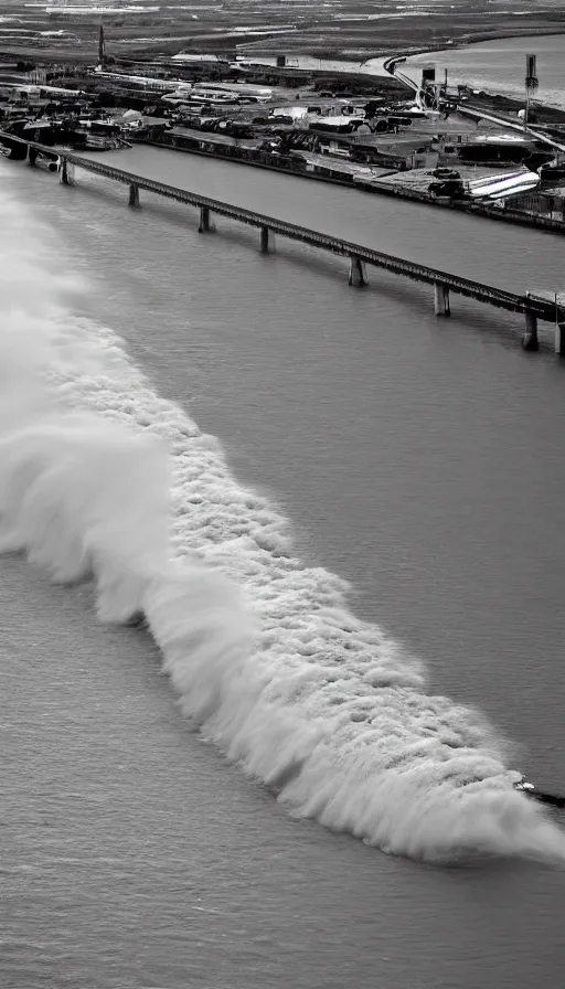 Image similar to pentax photograph of Eastern Scheldt storm surge barrier. epic, beautiful!!