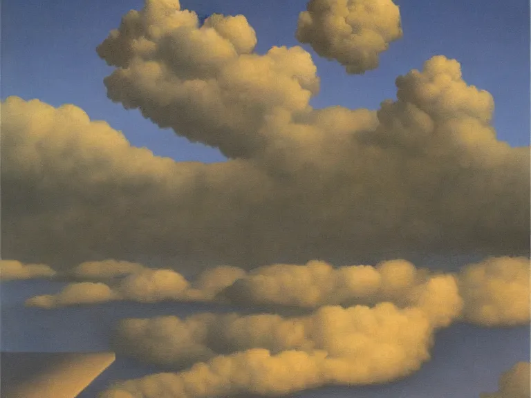 Image similar to nothingness, painting by rene magritte, high detail, high resolution