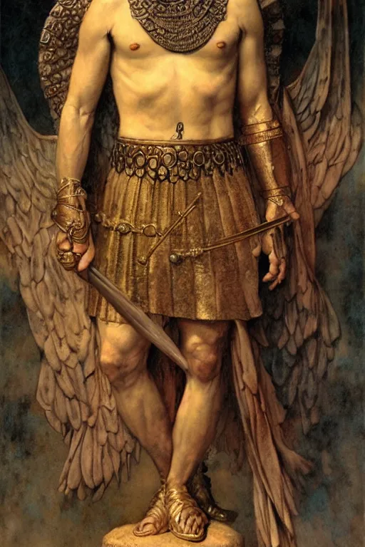 Image similar to an occult art portrait of alexander the great by wayne barlowe, gustav moreau, goward,  Gaston Bussiere and roberto ferri, santiago caruso, and austin osman spare