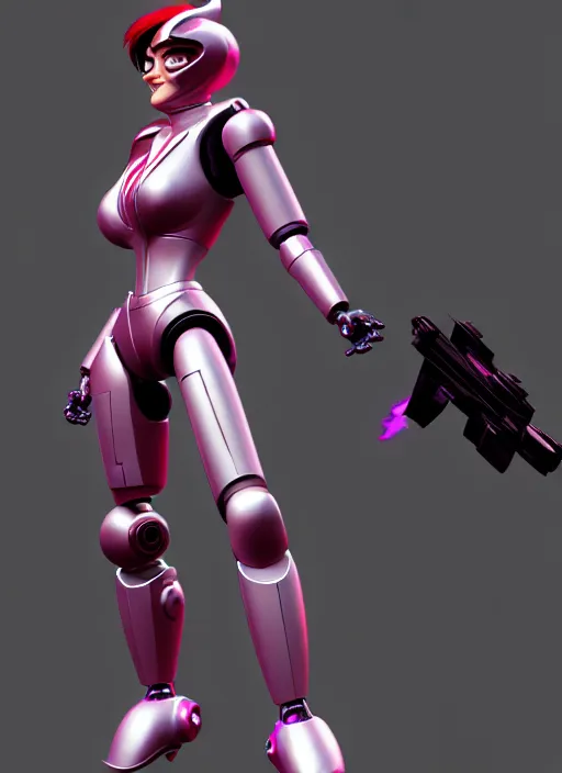 Prompt: Helen Parr as the transformer arcee, android heroine, robot girl, 3d model, curvy, octane render, many intricate details, artstation trending, conceptart.com, official media