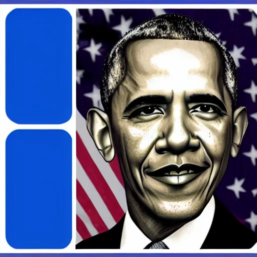 Image similar to obama cube, a cube with all four sides depicting a picture of barack obama