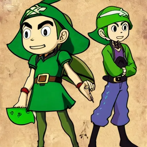 Image similar to saria from ocarina of time in one piece style