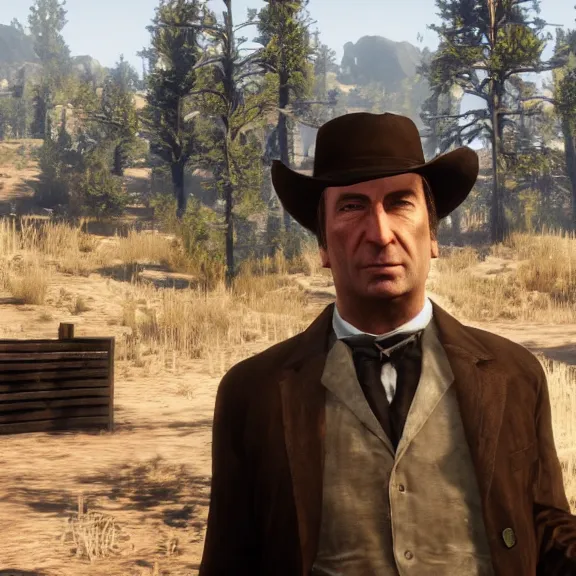 Image similar to screenshot of saul goodman in red dead redemption