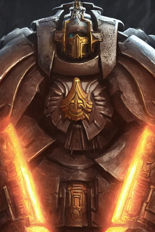 Image similar to armor portrait heros warhammer 4 0 k horus heresy fanart - the primarchs emperor by johannes helgeson animated with vfx concept artist & illustrator global illumination ray tracing hdr fanart arstation zbrush central hardmesh 8 k octane renderer comics stylized