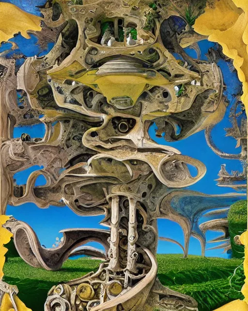 Image similar to conversano apulia by roger dean, biomechanical, 4 k, hyper detailed