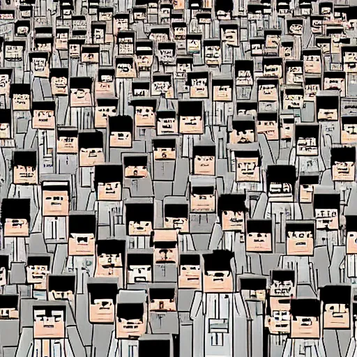 Image similar to minecraft mob by junji ito