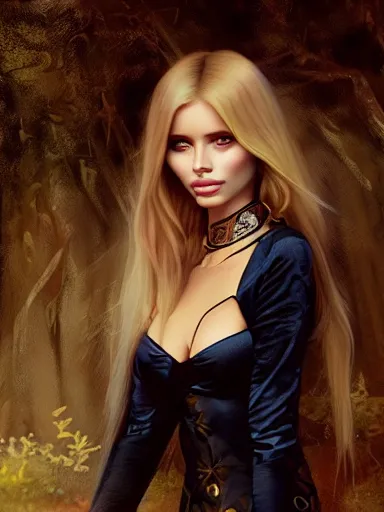 Prompt: portrait of abbey lee by liang xing, legend of the cryptids