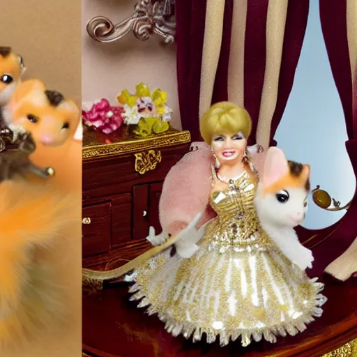 Image similar to liberace as a calico critters