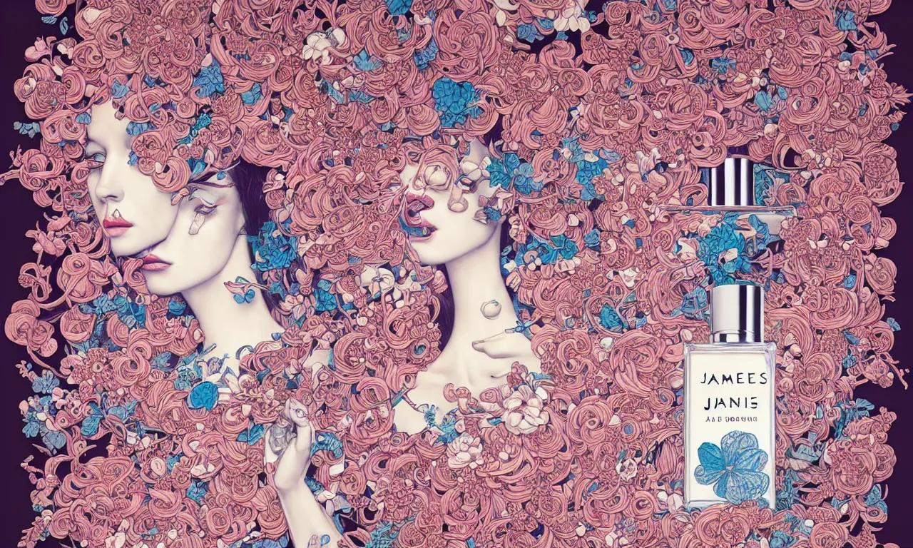 Image similar to fragrance advertising campaign by james jean, highly detailed, intricate