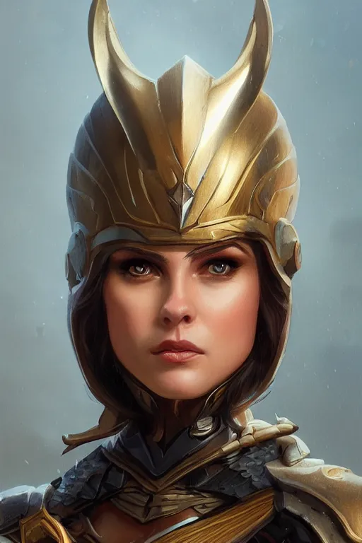 Image similar to amazon valkyrie athena, d & d, fantasy, portrait, highly detailed, headshot, digital painting, trending on artstation, concept art, sharp focus, illustration, art by artgerm and greg rutkowski and magali villeneuve