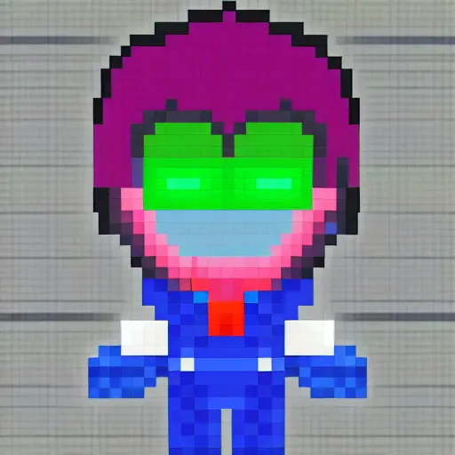 Image similar to Nintendo pixel art of the Joker