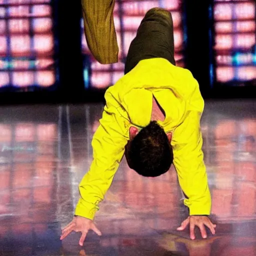 Prompt: walter white breakdancing on america's got talent