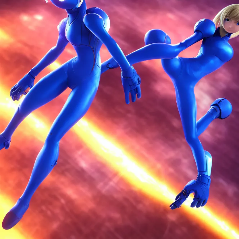 Image similar to zero suit samus, cinematic lighting, volumetric lighting, award winning photography, highly detailed, intricate, sharp focus, 4 k wallpaper, unreal engine, 9 0 mm, f / 1. 4