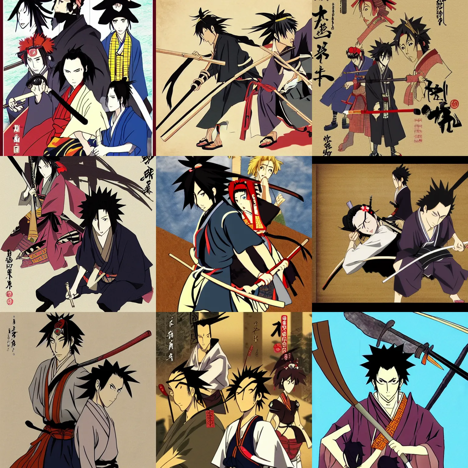 Prompt: samurai champloo