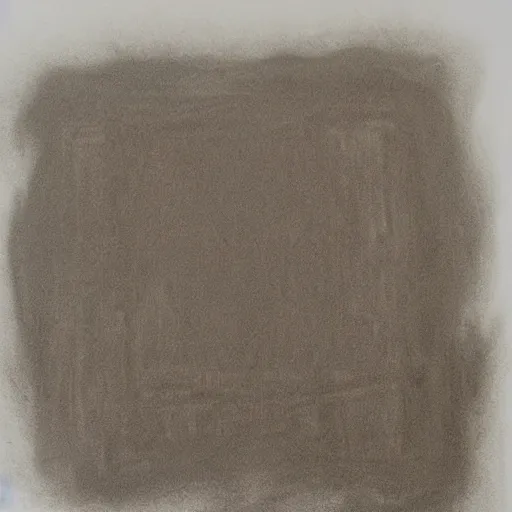 Prompt: give up on everything. you have achieved nothing. existence is meaningless. why continue? kilnfired terracotta smudged unclear charcoal drawing