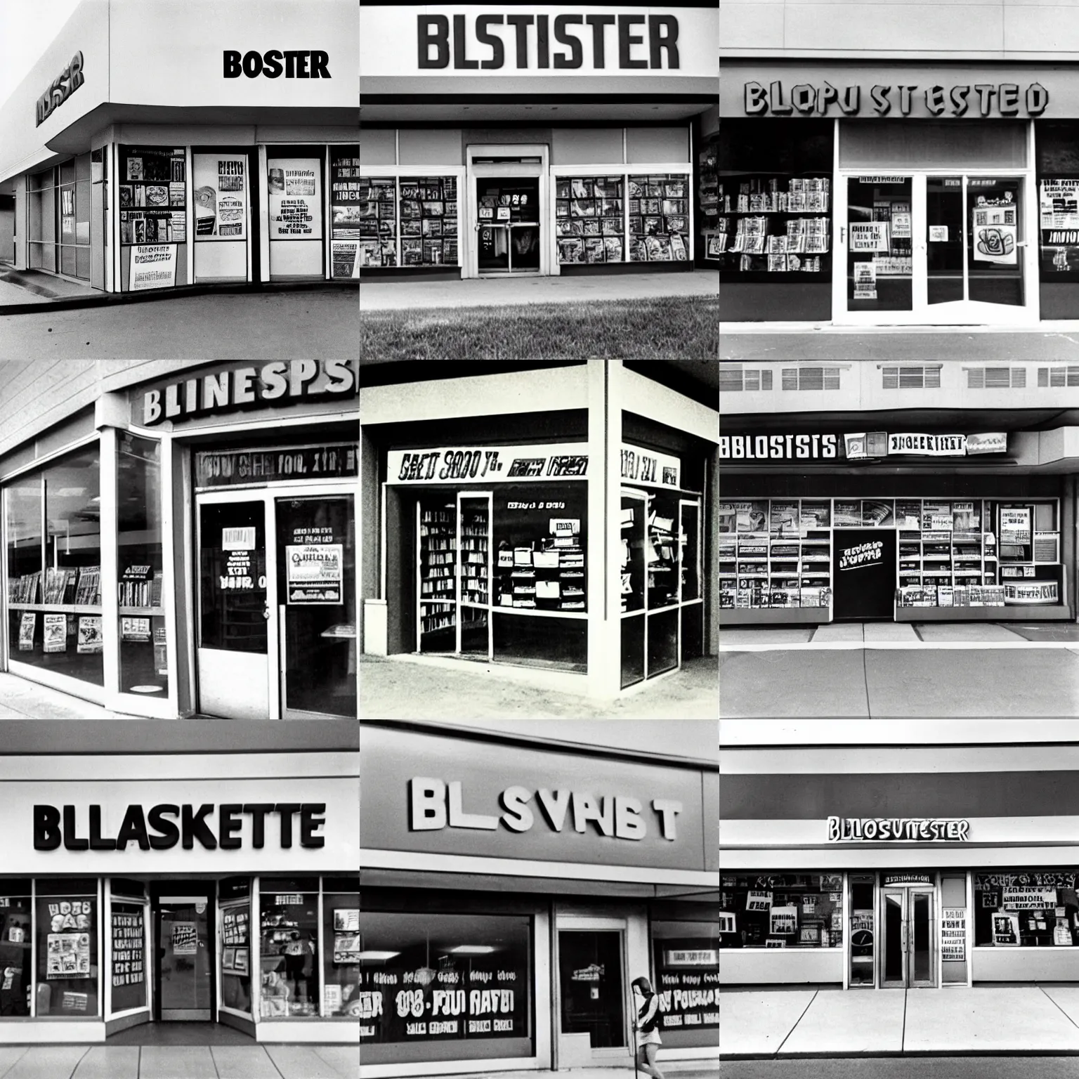 Prompt: blockbuster store front 1 9 8 0
