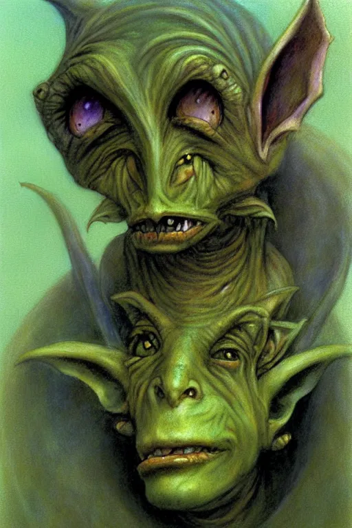 Prompt: brian froud painting of a goblin