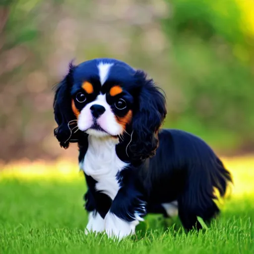 Image similar to black cavalier king charles spaniel