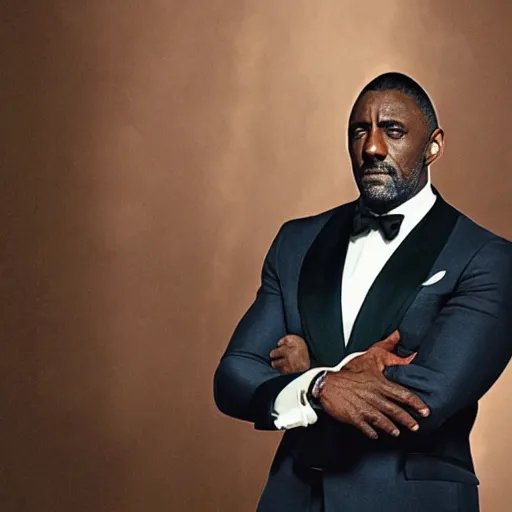 Prompt: idris elba as james bond