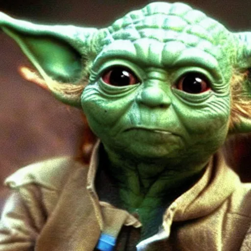 Image similar to yoda's species surounded by creatures