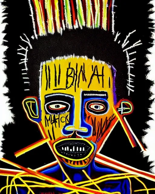 Prompt: A extremely ultra highly detailed majestic hi-res beautiful immaculate head and shoulders award winning painting stunning portrait masterpiece of a evil voodoo doll, black magic and witchcraft portrait by Jean-Michel Basquiat, 8k, high textures, ultra hyper sharp, insanely detailed and intricate, super detailed, 8k HDR ultra high quality