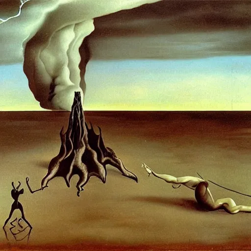 Image similar to storm is coming, i have regrets, by salvador dali