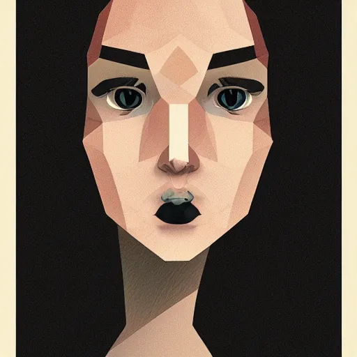 Image similar to face portrait of a woman inspired by lois van baarle, hexagon polygon, bees