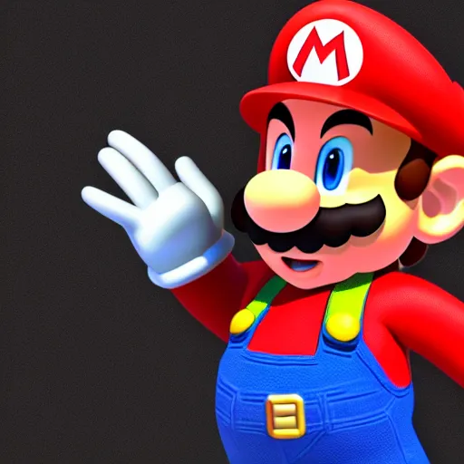 Prompt: mario if he real, photorealistic, cgi render, 3 d