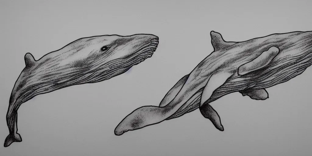 Image similar to realistic tattoo design drawn on paper of whales, golden, delicate, hyper realism, 1 4 5 0, ink, ultra realistic, 8 k