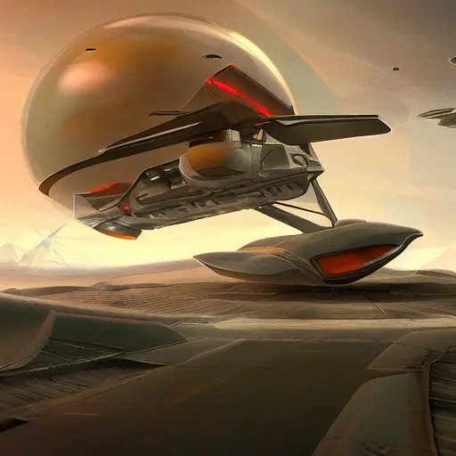 Image similar to futuristic planet, concept art, flying cars on the background