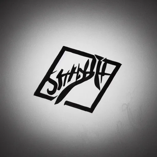 Image similar to a sharpie drawing of a logo for stability studios