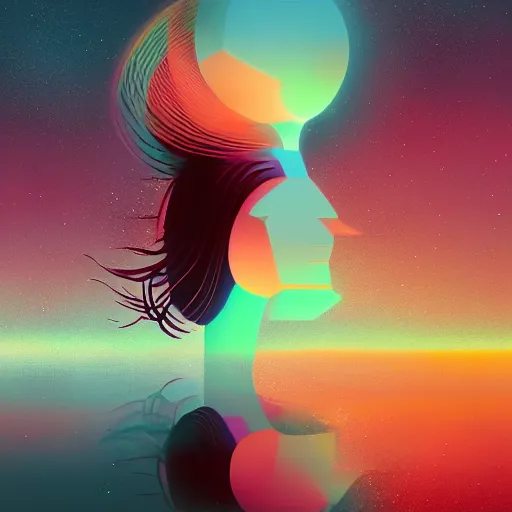 Image similar to a goddess by Petros Afshar and Beeple