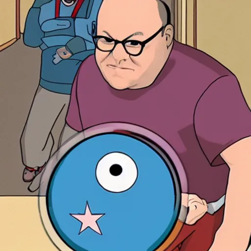 Image similar to george costanza getting trapped by a poke ball