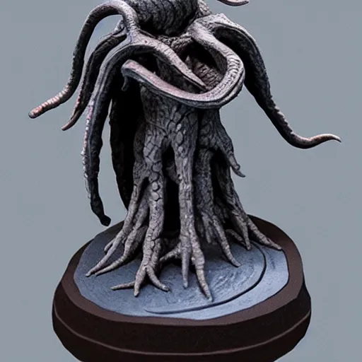 Image similar to a mind flayer, dark, concept art, made out of clay.