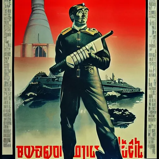 Prompt: Soviet film poster, science-fantasy