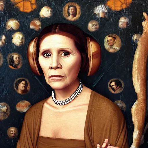 Image similar to leia organa in the style of a wealthy renaissance painting