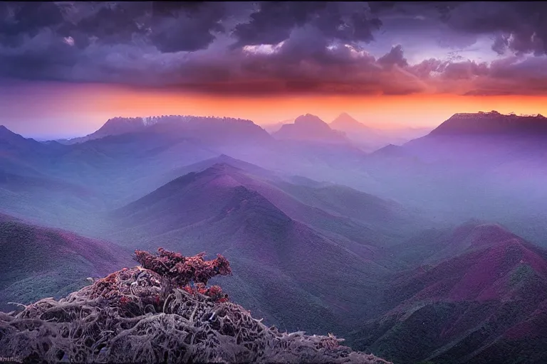 Image similar to amazing landscape photo of Western Ghats by marc adamus, beautiful, dramatic lighting