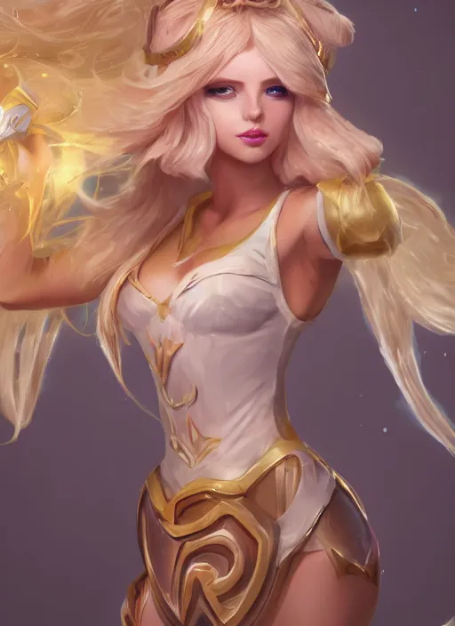 Prompt: lux, from league of legends, au naturel, hyper detailed, blondie, digital art, trending in artstation, cinematic lighting, studio quality, smooth render, fluorescent skin, unreal engine 5 rendered, octane rendered, art style by klimt and nixeu and ian sprigger and wlop and krenz cushart