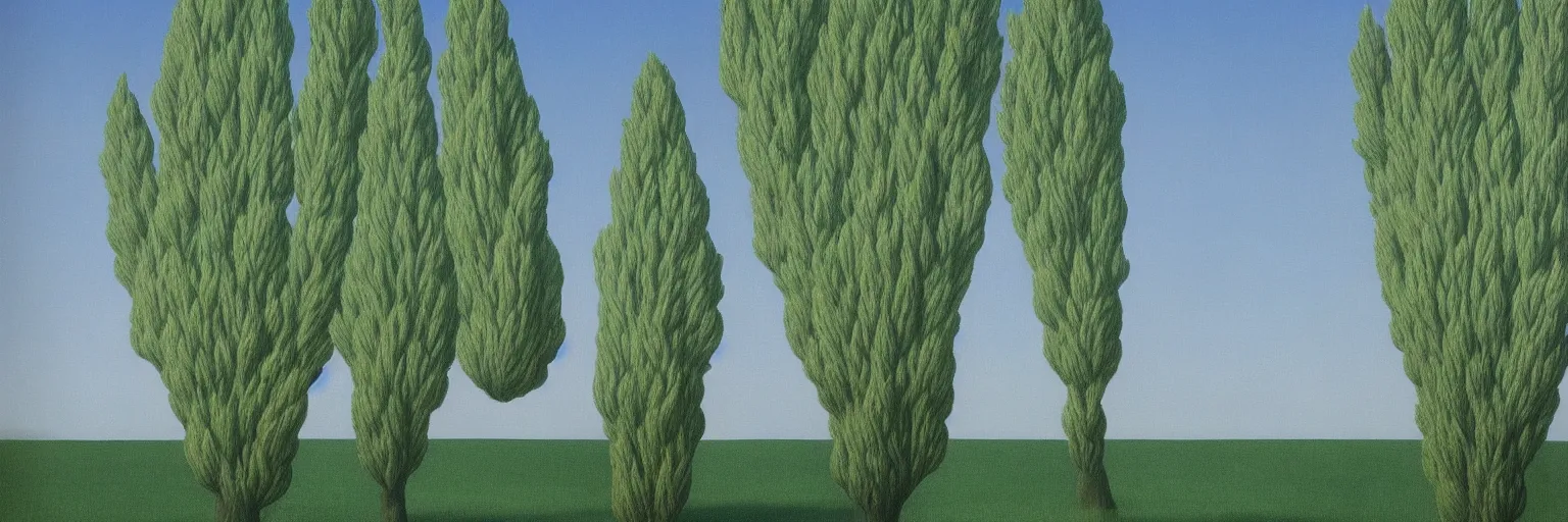 Prompt: willow tree painting magritte