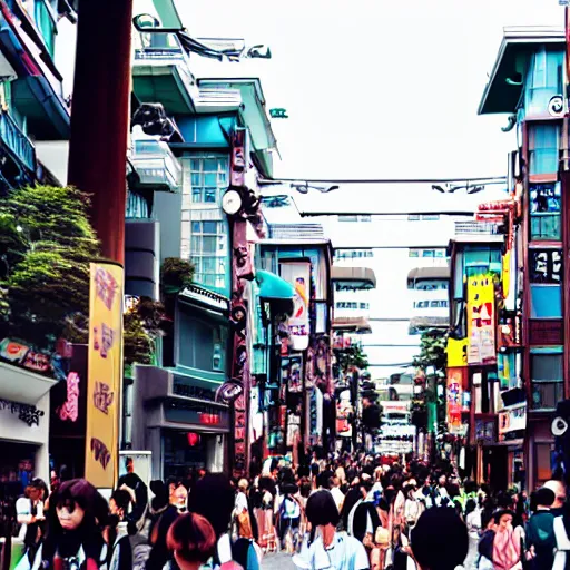 Prompt: harajuku street, studio Ghibli