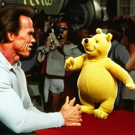 Image similar to Arnold Schwarzenegger in Winnie the Pooh