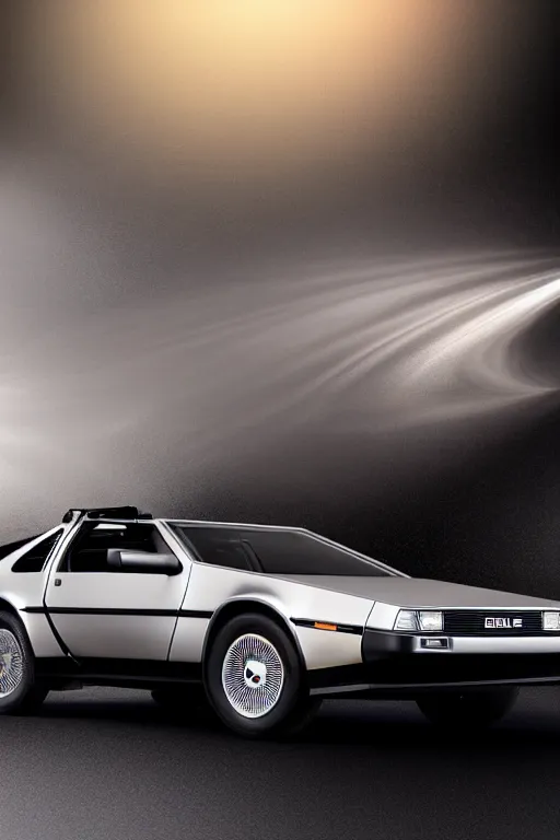 Image similar to DeLorean DMC-12 SUV, studio lighting, award winning