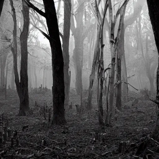 Prompt: the forest of bones