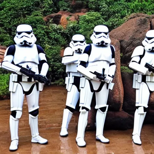 Image similar to storm troopers on holiday in thailand